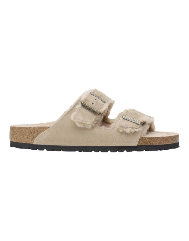 Birkenstock Arizona Shearling taupe, Suede Leather