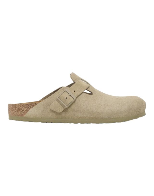 Birkenstock Boston faded khaki, Suede Leather