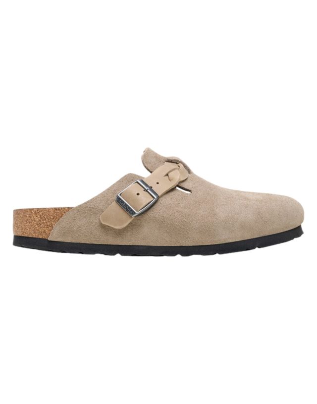 Birkenstock Boston Braided taupe, Suede Leather