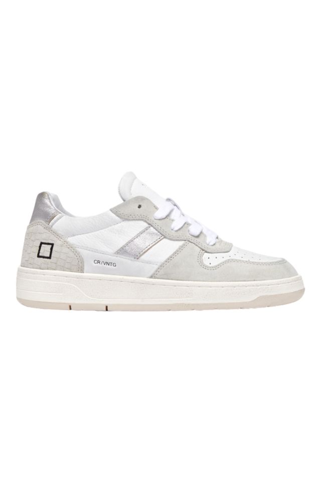 D.A.T.E. Court 2.0 Vintage Calf White-Silver W10F