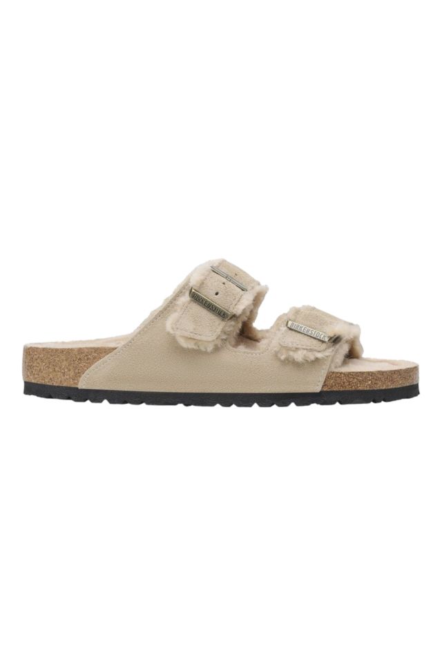 Birkenstock Arizona Shearling taupe, Suede Leather