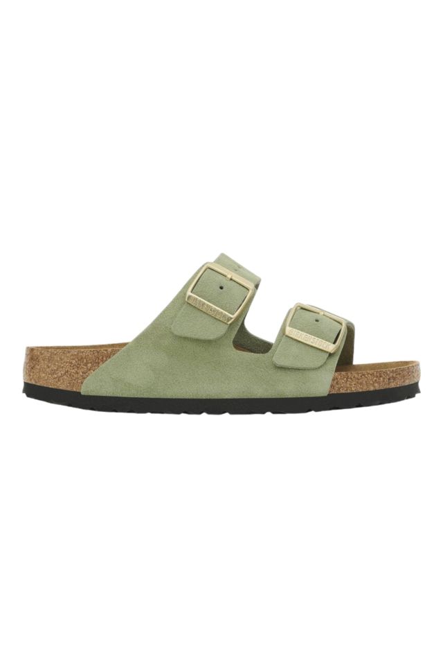 Birkenstock Arizona SFB green tea, Suede Leather