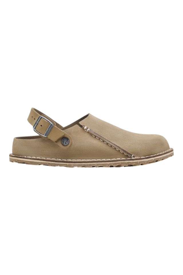 Birkenstock Lutry Premium gray taupe, Suede Leather