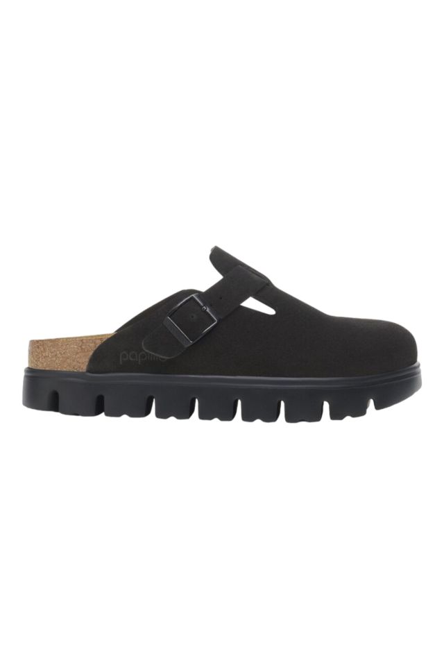 Birkenstock Boston Chunky black, Suede Leather