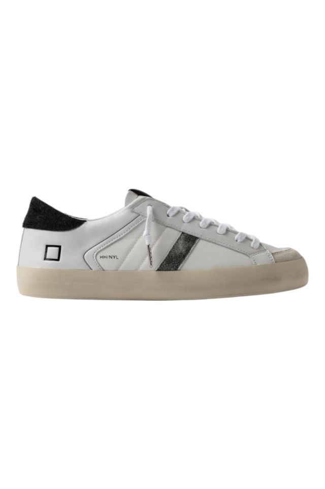 D.A.T.E. Sneaker mod. Hill Low Half Nylon White-Black M12A