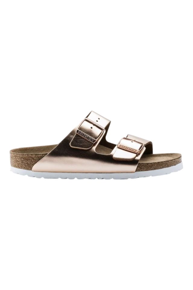 Birkenstock Arizona SFB metallic copper, Natural Leather