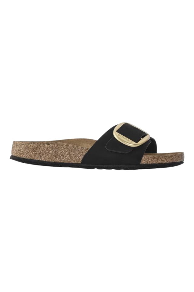 Birkenstock Madrid Big Buckle black, Nubuck Leather