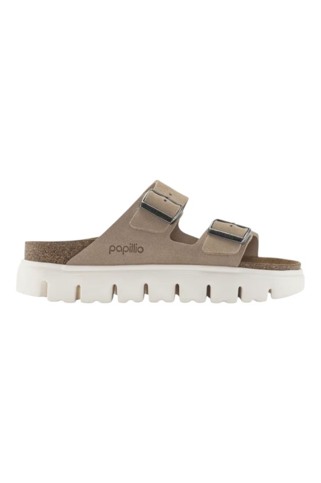 Birkenstock Arizona Chunky warm sand, Suede Leather