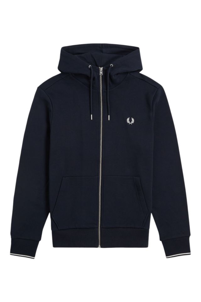 Fred Perry Hooded Zip Through Sweatshirt