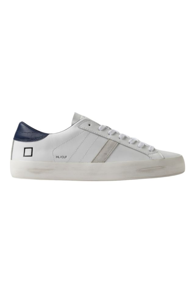 D.A.T.E. Sneaker mod. Hill Low Calf White-Blue M12A